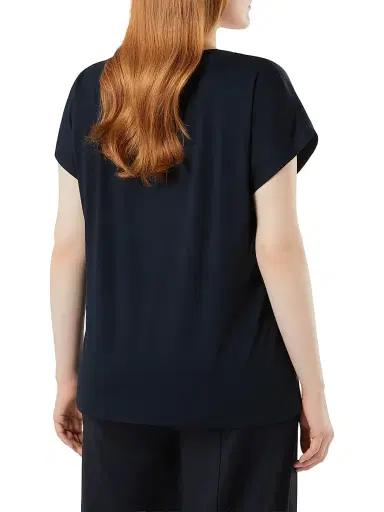 Marina Rinaldi Women's Jersey and Satin T-Shirt - Midnightblue - Size XL | Thumbnail 4 Marina Rinaldi Women's Jersey and Satin T-Shirt - Midnightblue - Size XL | Thumbnail 4