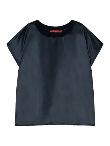 Marina Rinaldi Women's Jersey and Satin T-Shirt - Midnightblue - Size XL | Thumbnail 1 Marina Rinaldi Women's Jersey and Satin T-Shirt - Midnightblue - Size XL | Thumbnail 1