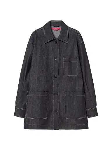 Marina Rinaldi Women's Stretch Cotton Jacket - Navy - Size 16 | Thumbnail 1