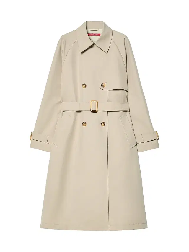 Women's Water Repellent Twill Trench Coat - Beige