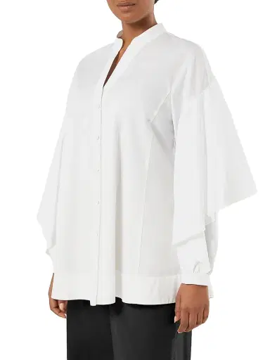 Marina Rinaldi Women's Cotton Poplin Tunic | Thumbnail 3 Marina Rinaldi Women's Cotton Poplin Tunic | Thumbnail 3