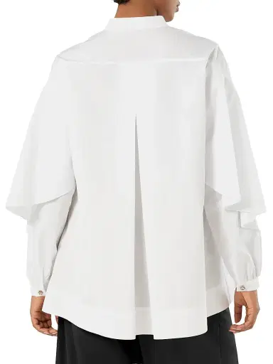 Marina Rinaldi Women's Cotton Poplin Tunic | Thumbnail 4 Marina Rinaldi Women's Cotton Poplin Tunic | Thumbnail 4