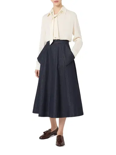 Max Mara Women's Heavy Silk Shirt - Ivory - Size 12 | Thumbnail 2 Max Mara Women's Heavy Silk Shirt - Ivory - Size 12 | Thumbnail 2