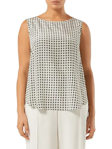 Marina Rinaldi Women's Silk Crepe De Chine Blouse - Ivory - Size 16 | Thumbnail 3 Marina Rinaldi Women's Silk Crepe De Chine Blouse - Ivory - Size 16 | Thumbnail 3