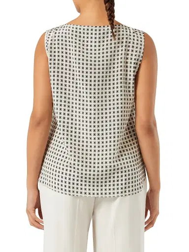 Marina Rinaldi Women's Silk Crepe De Chine Blouse - Ivory - Size 16 | Thumbnail 4 Marina Rinaldi Women's Silk Crepe De Chine Blouse - Ivory - Size 16 | Thumbnail 4