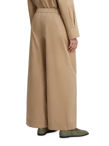 MM Max Mara Women's Cotton Satin Trousers - Beige - Size 16 | Thumbnail 5