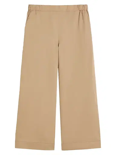 MM Max Mara Women's Cotton Satin Trousers - Beige - Size 16 | Thumbnail 1