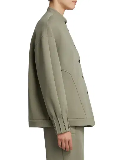 MM Max Mara Women's Technical Jersey Jacket - Horn Grey Green - Size XL | Thumbnail 5 MM Max Mara Women's Technical Jersey Jacket - Horn Grey Green - Size XL | Thumbnail 5