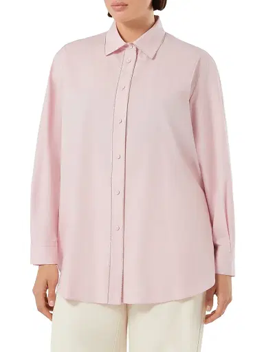 Marina Rinaldi Women's Cotton Poplin Shirt - Pink - Size 16 | Thumbnail 3 Marina Rinaldi Women's Cotton Poplin Shirt - Pink - Size 16 | Thumbnail 3