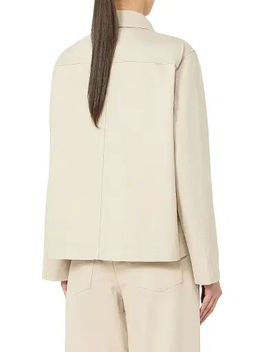 Max Mara Women's Stretch Cotton Bull Denim Shirt - Natural - Size 16 | Thumbnail 4 Max Mara Women's Stretch Cotton Bull Denim Shirt - Natural - Size 16 | Thumbnail 4