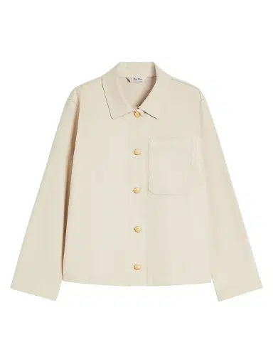 Max Mara Women's Stretch Cotton Bull Denim Shirt - Natural - Size 16 | Thumbnail 1 Max Mara Women's Stretch Cotton Bull Denim Shirt - Natural - Size 16 | Thumbnail 1