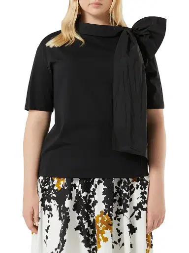 Marina Rinaldi Women's Jersey and Taffeta T-Shirt - Black | Thumbnail 3 Marina Rinaldi Women's Jersey and Taffeta T-Shirt - Black | Thumbnail 3