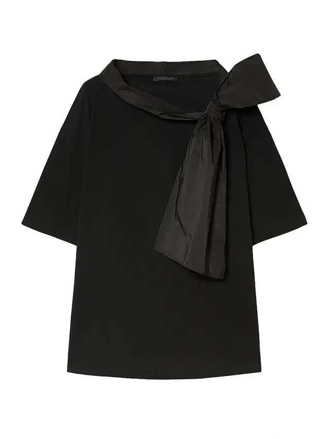 Women's Jersey and Taffeta T-Shirt - Black