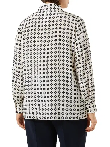 Marina Rinaldi Women's Silk Crepe De Chine Shirt - Ivory - Size 16 | Thumbnail 4 Marina Rinaldi Women's Silk Crepe De Chine Shirt - Ivory - Size 16 | Thumbnail 4