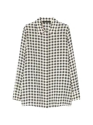 Marina Rinaldi Women's Silk Crepe De Chine Shirt - Ivory - Size 16 | Thumbnail 1 Marina Rinaldi Women's Silk Crepe De Chine Shirt - Ivory - Size 16 | Thumbnail 1
