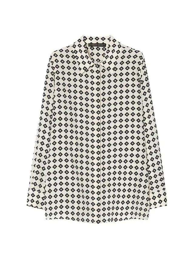 Marina Rinaldi Women's Silk Crepe De Chine Shirt -