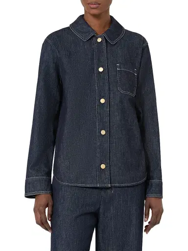 Max Mara Women's Cotton Denim Shirt - Ultramarine - Size 16 | Thumbnail 3