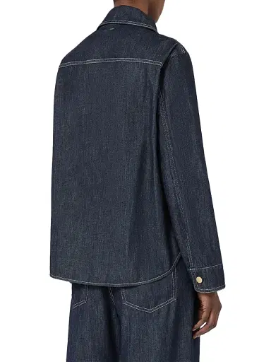 Max Mara Women's Cotton Denim Shirt - Ultramarine - Size 16 | Thumbnail 4