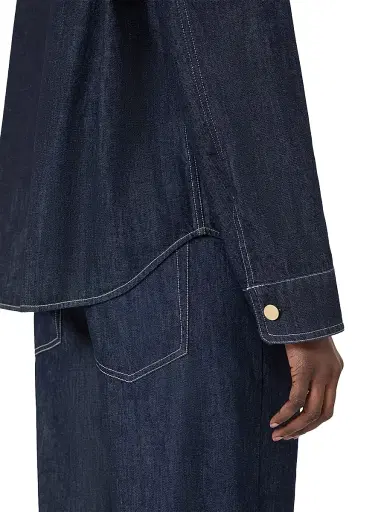 Max Mara Women's Cotton Denim Shirt - Ultramarine - Size 16 | Thumbnail 5