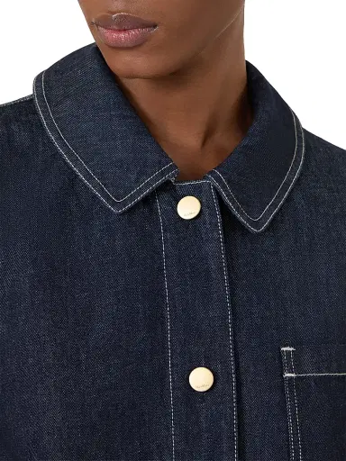 Max Mara Women's Cotton Denim Shirt - Ultramarine - Size 16 | Thumbnail 6