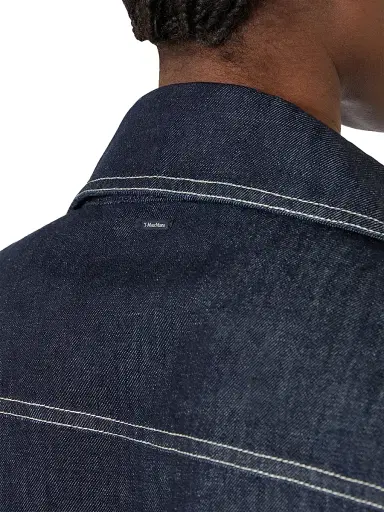 Max Mara Women's Cotton Denim Shirt - Ultramarine - Size 16 | Thumbnail 7