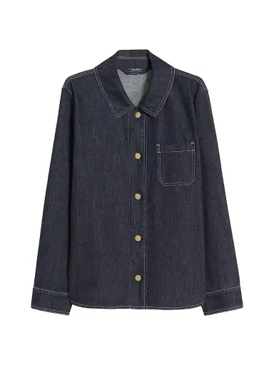 Max Mara Women's Cotton Denim Shirt - Ultramarine - Size 16 | Thumbnail 1
