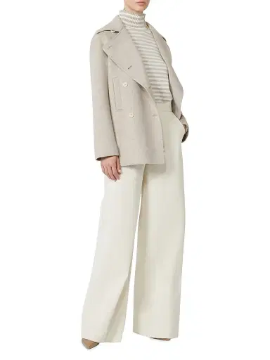 Max Mara Women's Stockinette Stitched Cashmere Polo Neck Sweater - Ivory - Size XL | Thumbnail 2 Max Mara Women's Stockinette Stitched Cashmere Polo Neck Sweater - Ivory - Size XL | Thumbnail 2