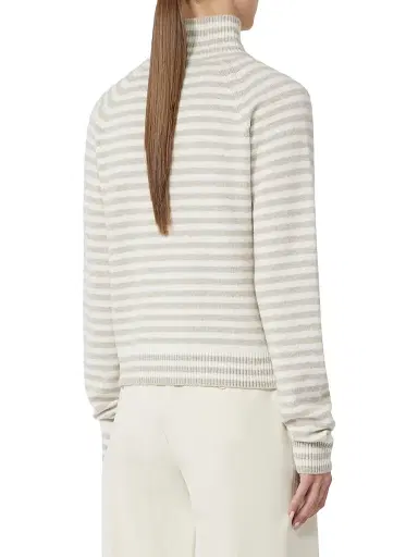 Max Mara Women's Stockinette Stitched Cashmere Polo Neck Sweater - Ivory - Size XL | Thumbnail 4 Max Mara Women's Stockinette Stitched Cashmere Polo Neck Sweater - Ivory - Size XL | Thumbnail 4