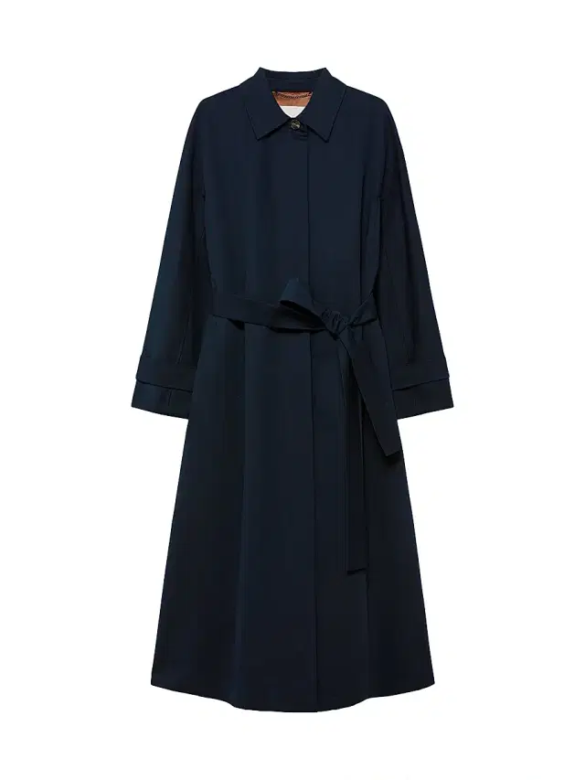 Women's Cotton Gabardine Trench Coat - Midnightblue