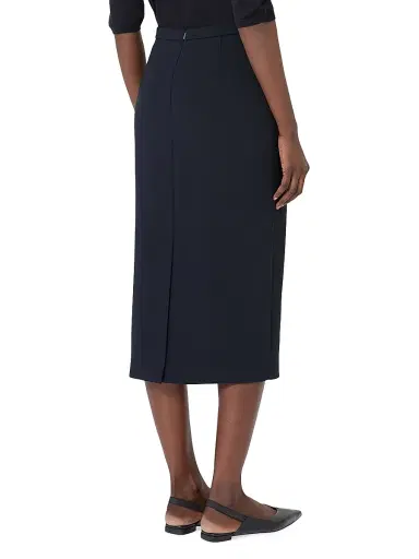 Max Mara Women's Woollen Cloth Pencil Skirt - Ultramarine - Size 14 | Thumbnail 4
