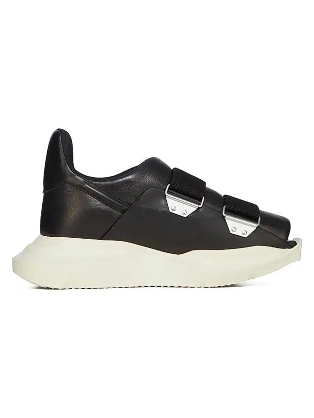 Men's Burritogeth Leather Open Toe Shoes - Black Milk