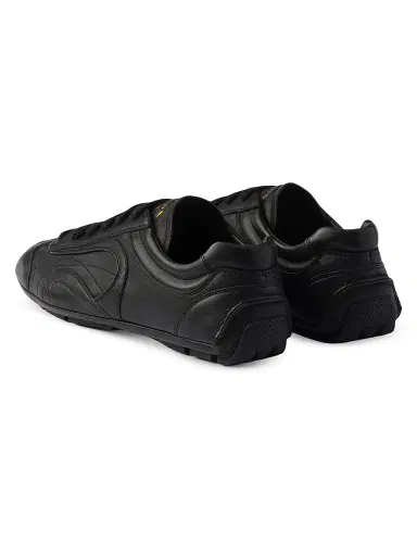 Prada Women's Montecarlo Re-Edition 2005 Antiqued Nappa Leather Sneakers - Black | Thumbnail 3 Prada Women's Montecarlo Re-Edition 2005 Antiqued Nappa Leather Sneakers - Black | Thumbnail 3