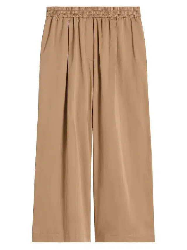 Weekend Max Mara Women's Cotton Rasetto Trousers - Earth