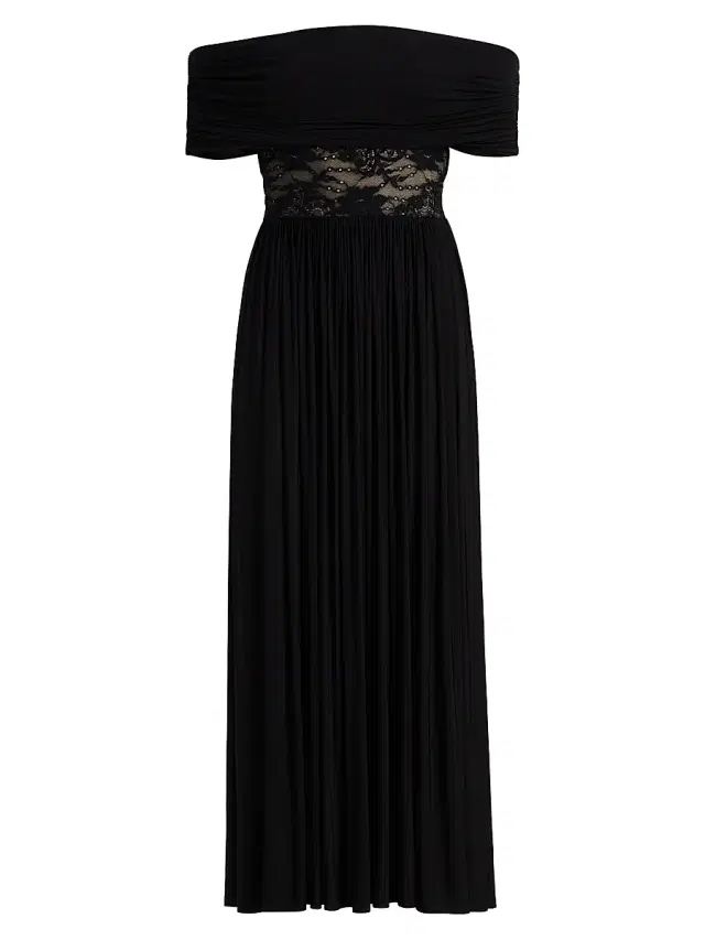 Zimmermann Women's Stretch Lace Jersey Maxi Dress - Black