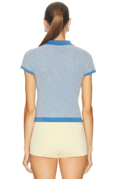 Guest In Residence Pique Shrunken Polo Top | Thumbnail 3