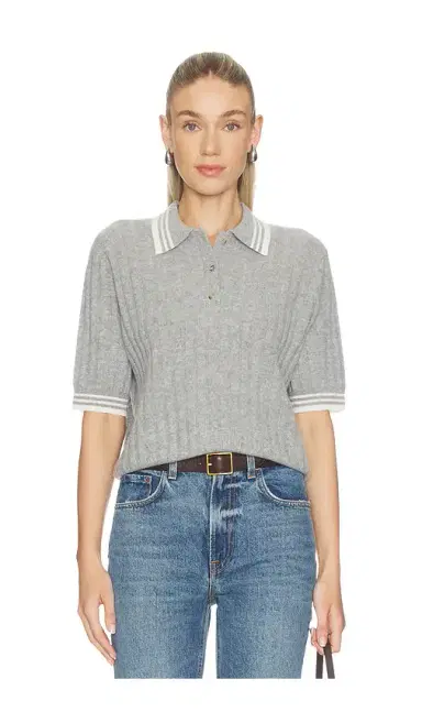 Soft Goat Striped Pique Top | Thumbnail 1