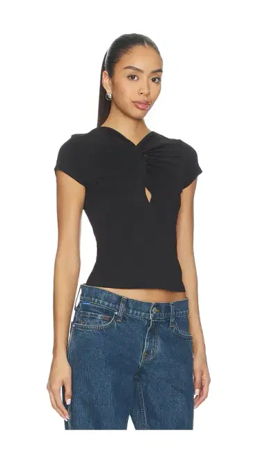 GRLFRND Keyhole Twist Short Sleeve Tee | Thumbnail 2
