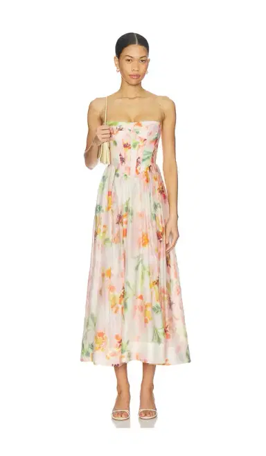Bardot Lola Corset Midi Dress | Thumbnail 1