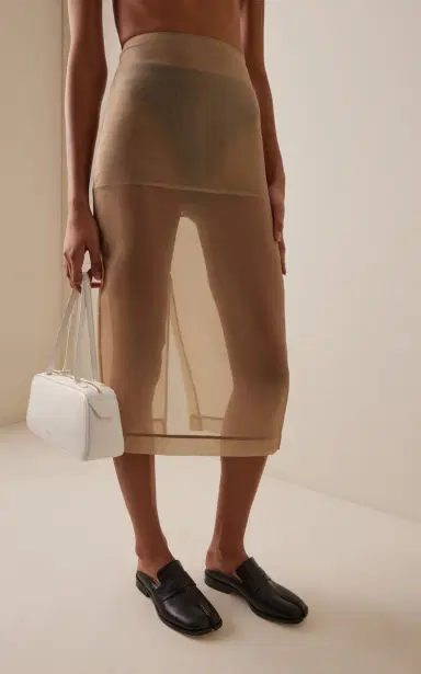The Frankie Shop Exclusive Peri Silk-Blend Chiffon Midi Skirt | Thumbnail 4