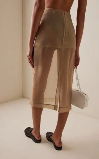 The Frankie Shop Exclusive Peri Silk-Blend Chiffon Midi Skirt | Thumbnail 5