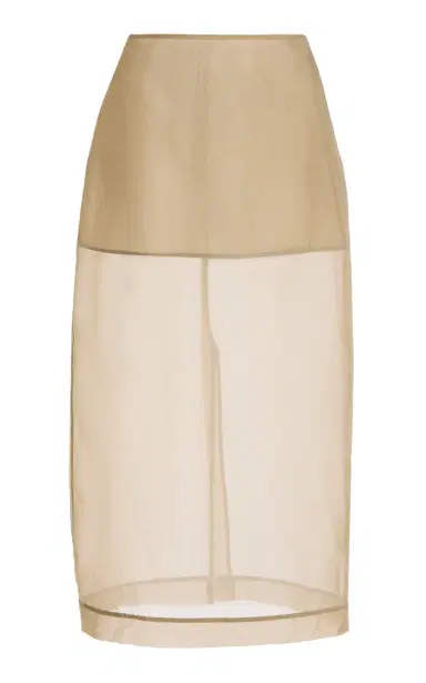 The Frankie Shop Exclusive Peri Silk-Blend Chiffon Midi Skirt | Thumbnail 8