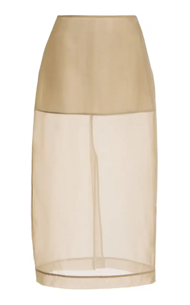 Exclusive Peri Silk-Blend Chiffon Midi Skirt