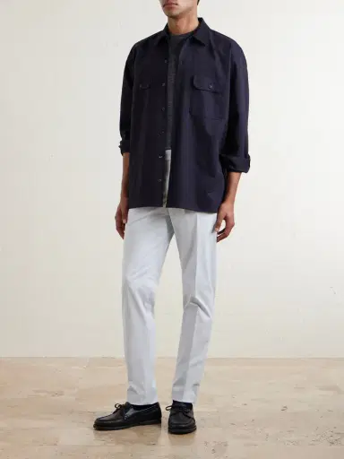 Slowear Tapered Stretch-Cotton Trousers - Men | Thumbnail 2 Slowear Tapered Stretch-Cotton Trousers - Men | Thumbnail 2