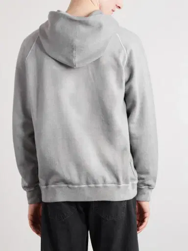 Neighborhood Logo-Embroidered Pigment-Dyed Cotton-Jersey Hoodie - Men | Thumbnail 4 Neighborhood Logo-Embroidered Pigment-Dyed Cotton-Jersey Hoodie - Men | Thumbnail 4