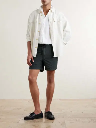 Slowear Straight-Leg Cotton-Corduroy Drawstring Shorts - Men | Thumbnail 2