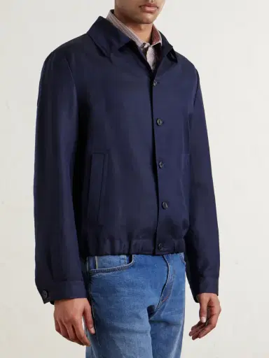 Slowear Wool and Linen-Blend Bomber - Men | Thumbnail 3