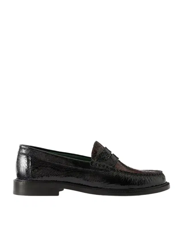 Yardee Snake-Effect Patent-Leather Loafers - Men