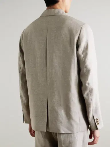 NN07 Jordin 10027 Double-Breasted Linen and Wool-Blend Suit Jacket - Men | Thumbnail 4