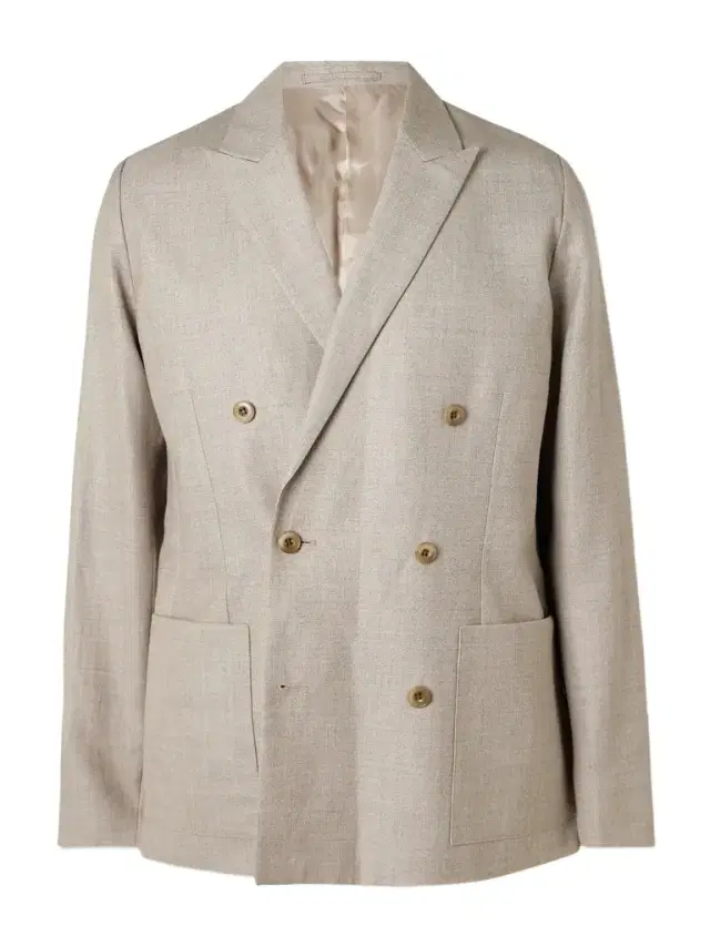Jordin 10027 Double-Breasted Linen and Wool-Blend Suit Jacket - Men