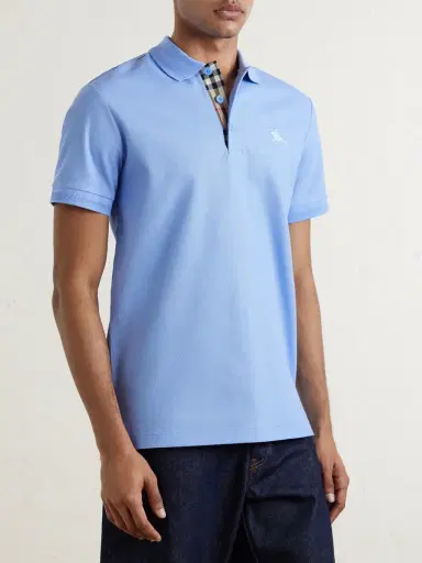 Burberry Eddie Ekd Cotton Polo Shirt - Men | Thumbnail 3